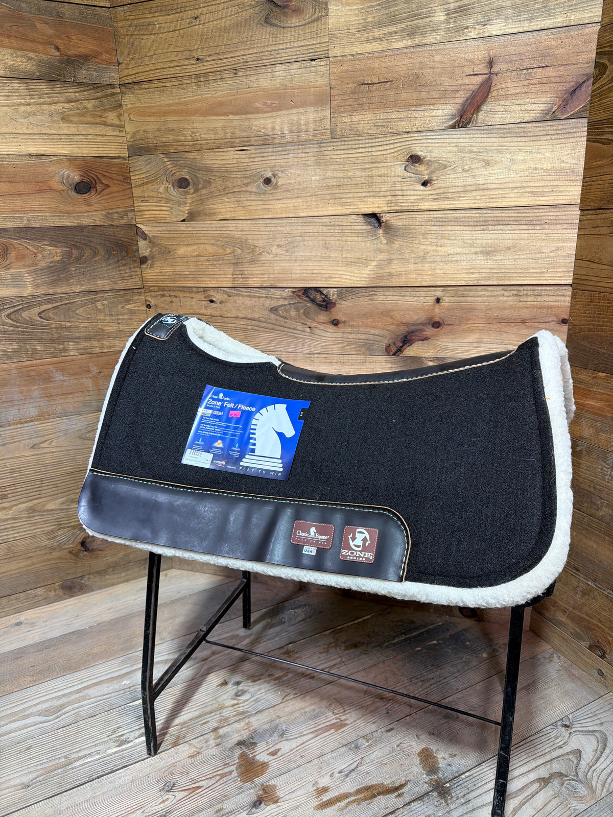 Classic Equine Zone Felt/Fleece Pad Black