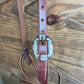 19 Headstall 5/8" Oiled SE Brown Floral Cart Buckle