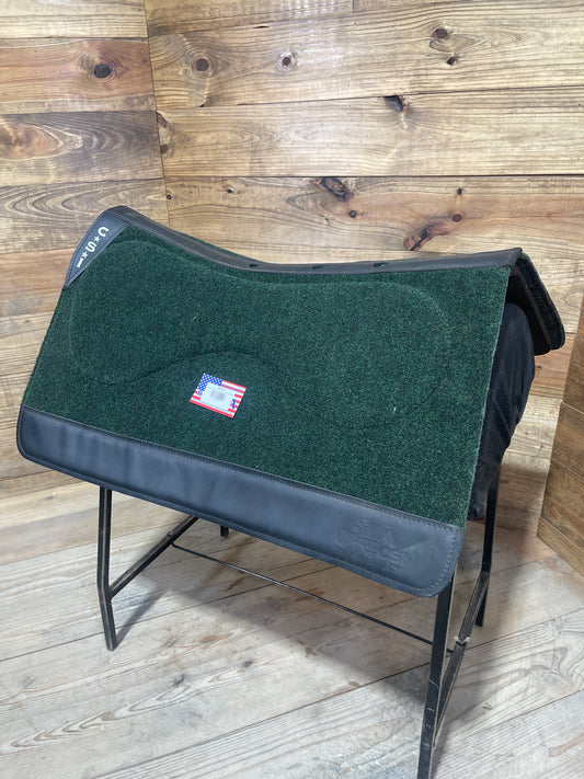 53 CSI Green Standard Western Cut Medium Saddle Pad