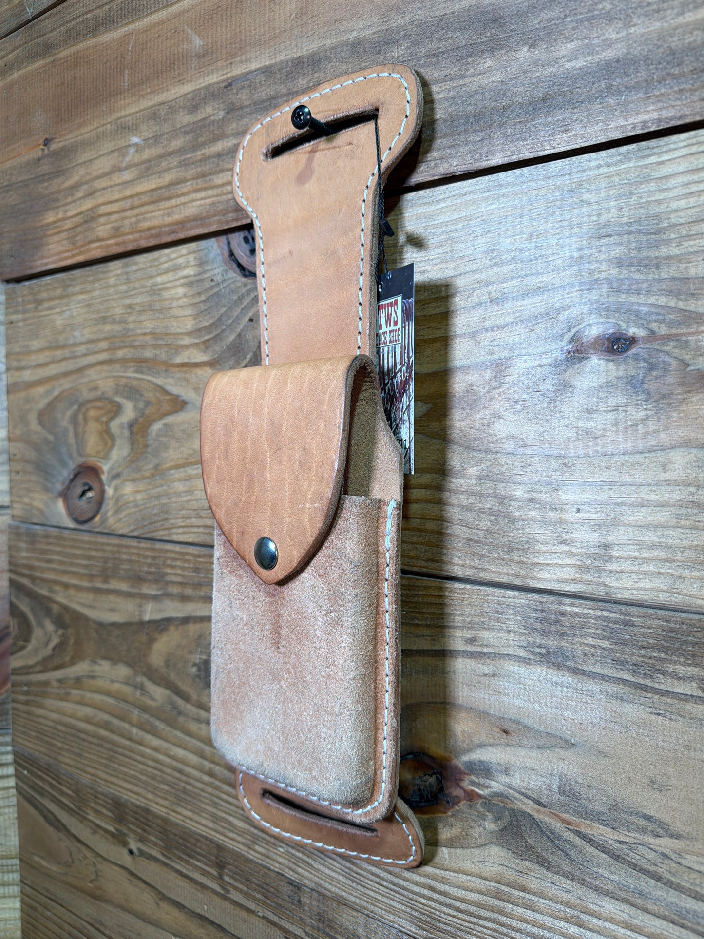 Billet Phone Holder Natural Slick/ Roughout