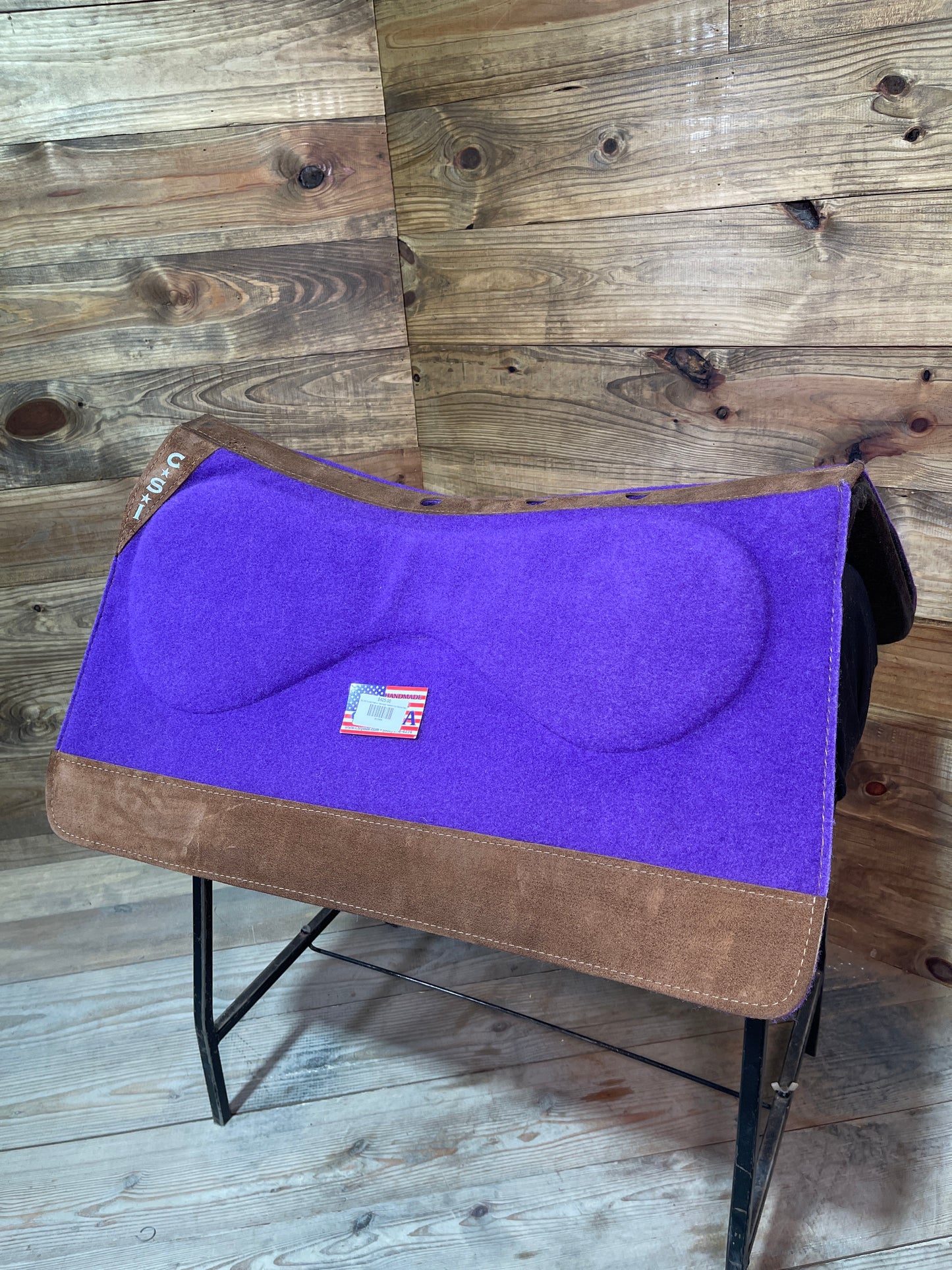 52 CSI Purple Medium Standard Western Cut Saddle Pad