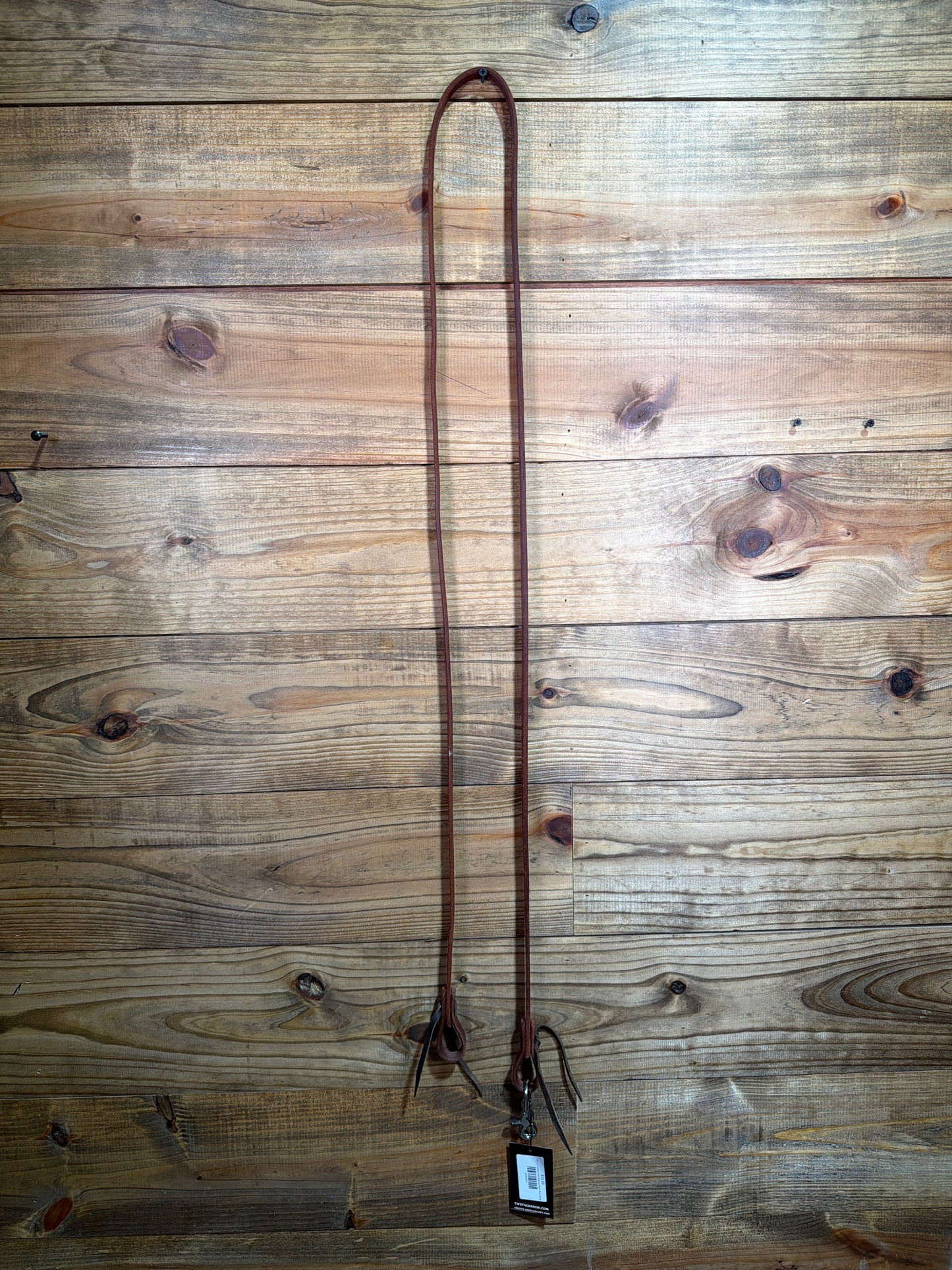 1/2" x 7' Latigo Flat Roping Rein Bolt Snap
