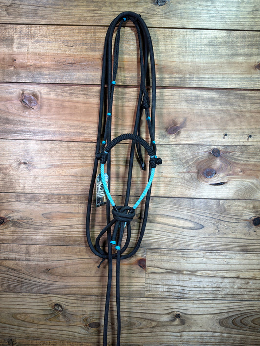 Turquoise Fully Braided Bosal