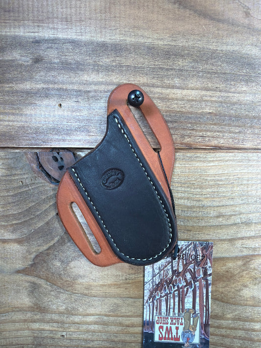 020 Cheaney 3 5/8" Knife Sheath Medium Oil w/ Black Face