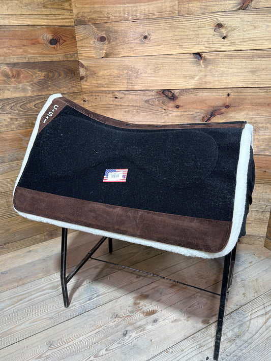 63 CSI Black Standard Western Cut Large Saddle Pad