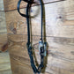 Cheaney One Ear Black Headstall w/ Stainless Dotted Buckle