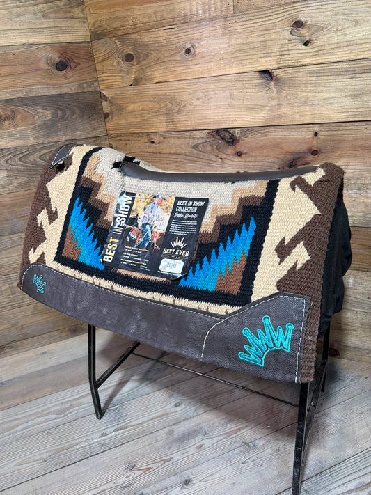 118 Best Ever 34x38 & 3/4" Haymaker Brown Turquoise OG Fleece
