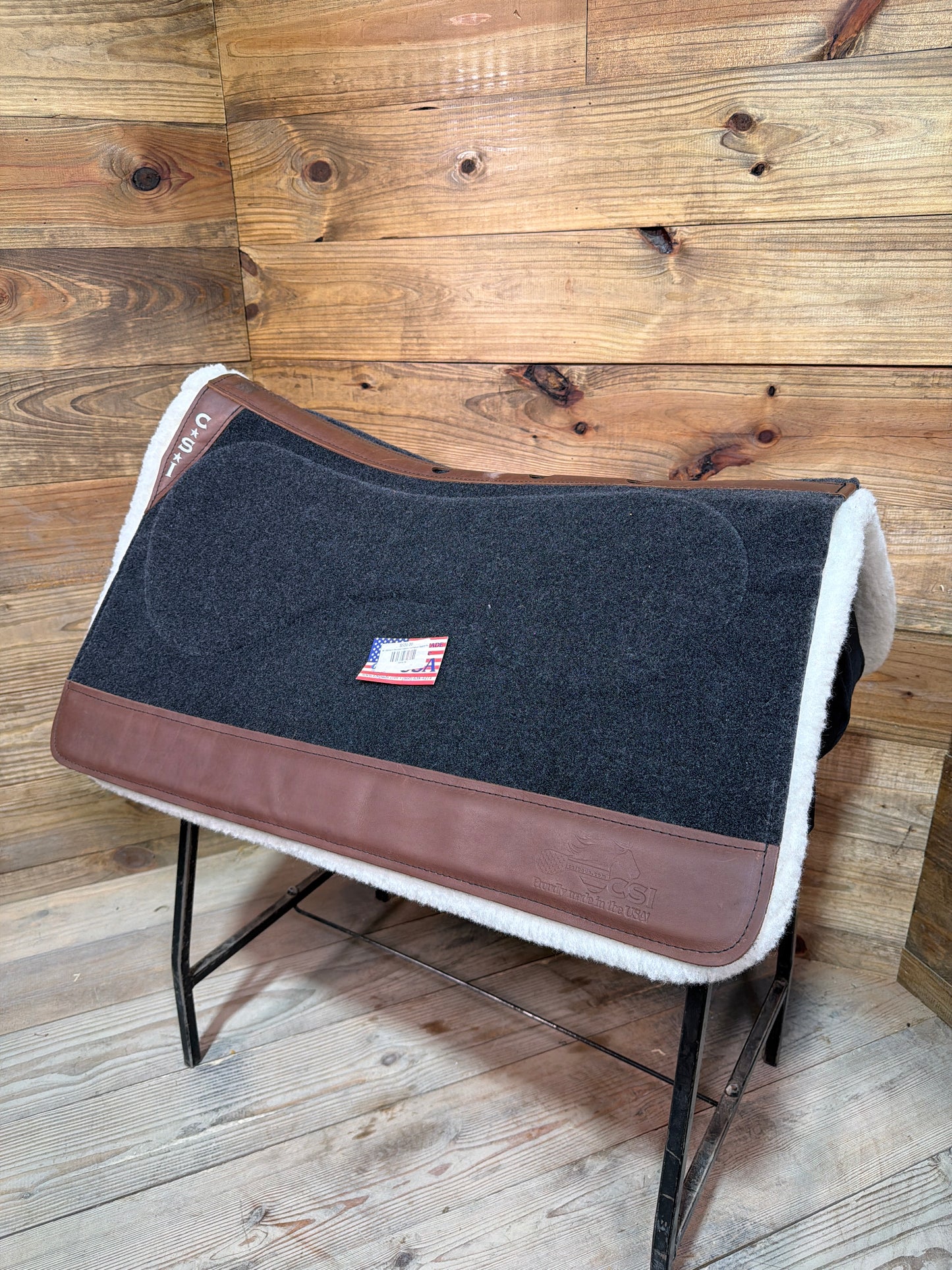 81 CSI Gray Standard Western Cut Large Saddle Pad