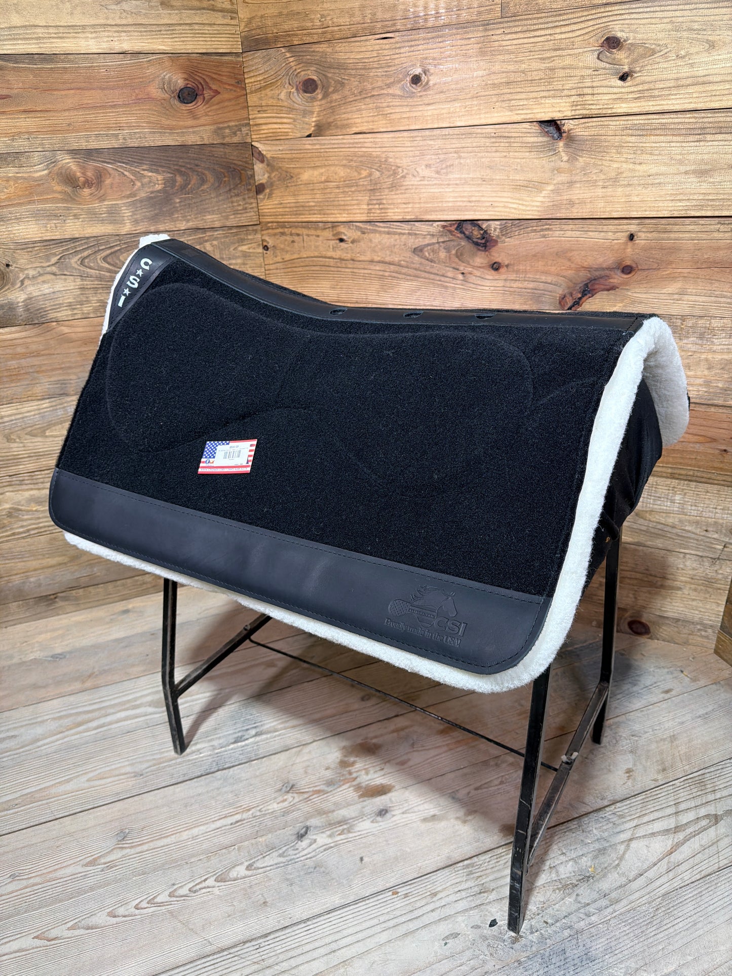 62 CSI Black Standard Western Cut Large Saddle Pad