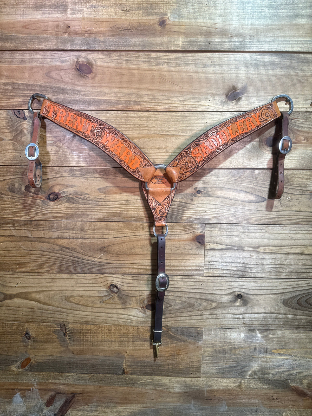 USEDTACK195 3" TWS Tooled Breast Collar