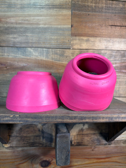 Horse Craft Bell Boots Hot Pink