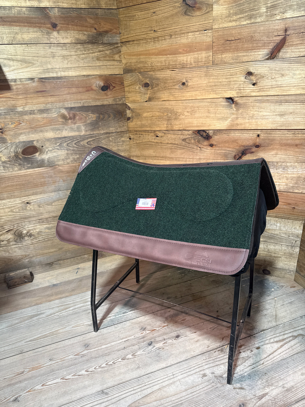 96 CSI Green Standard Western Cut Large Saddle Pad