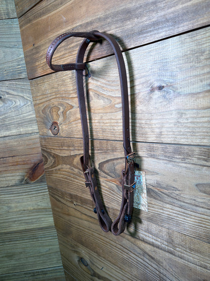 Cheaney One Ear Headstall w/ Copper Arrow Buckle