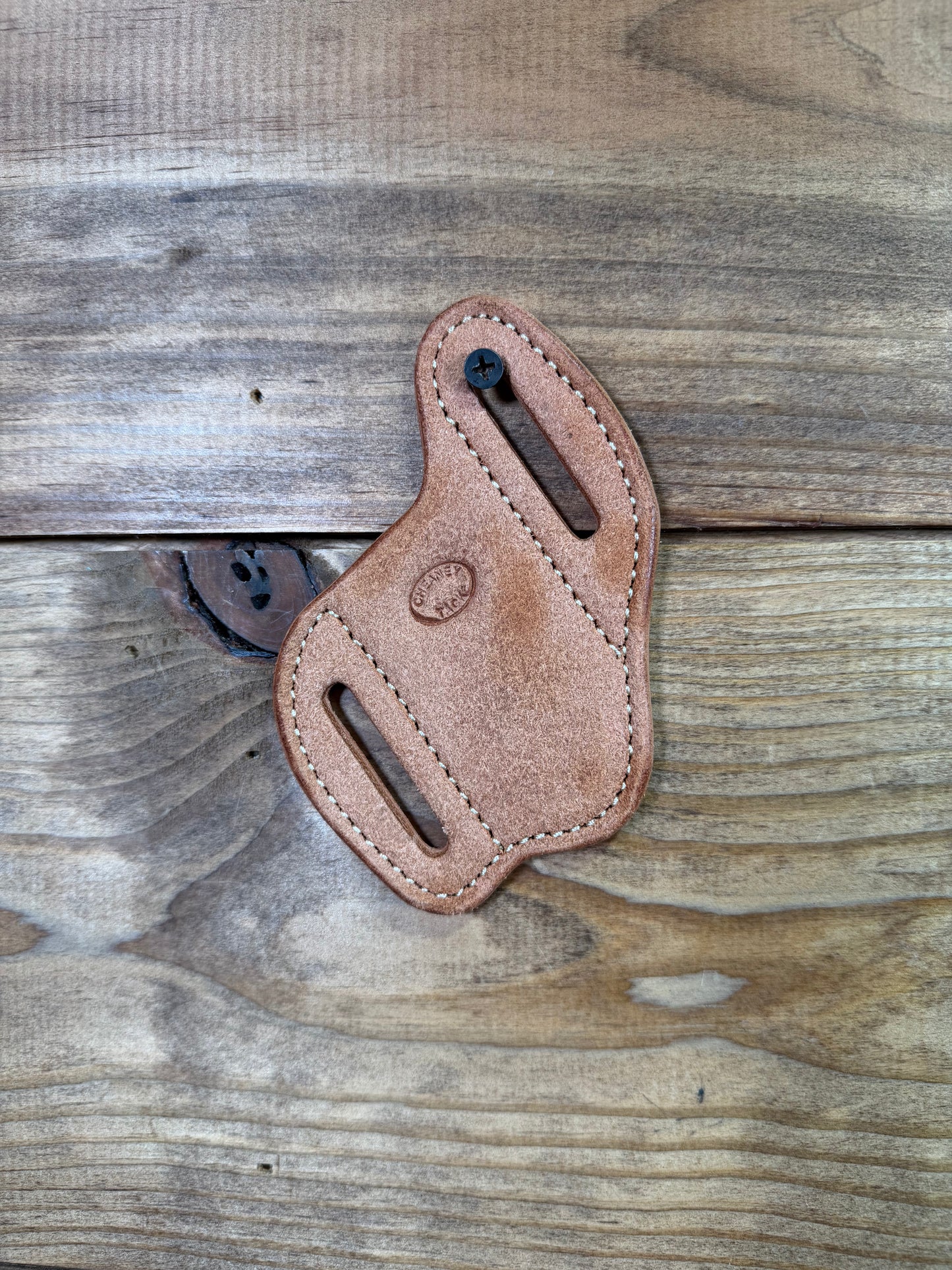 012 Cheaney 3 1/2" Roughout Knife Sheath White Stitching