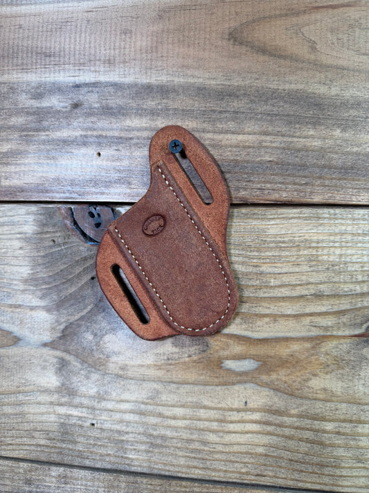 014 Cheaney Knife Sheath Roughout White Stitching