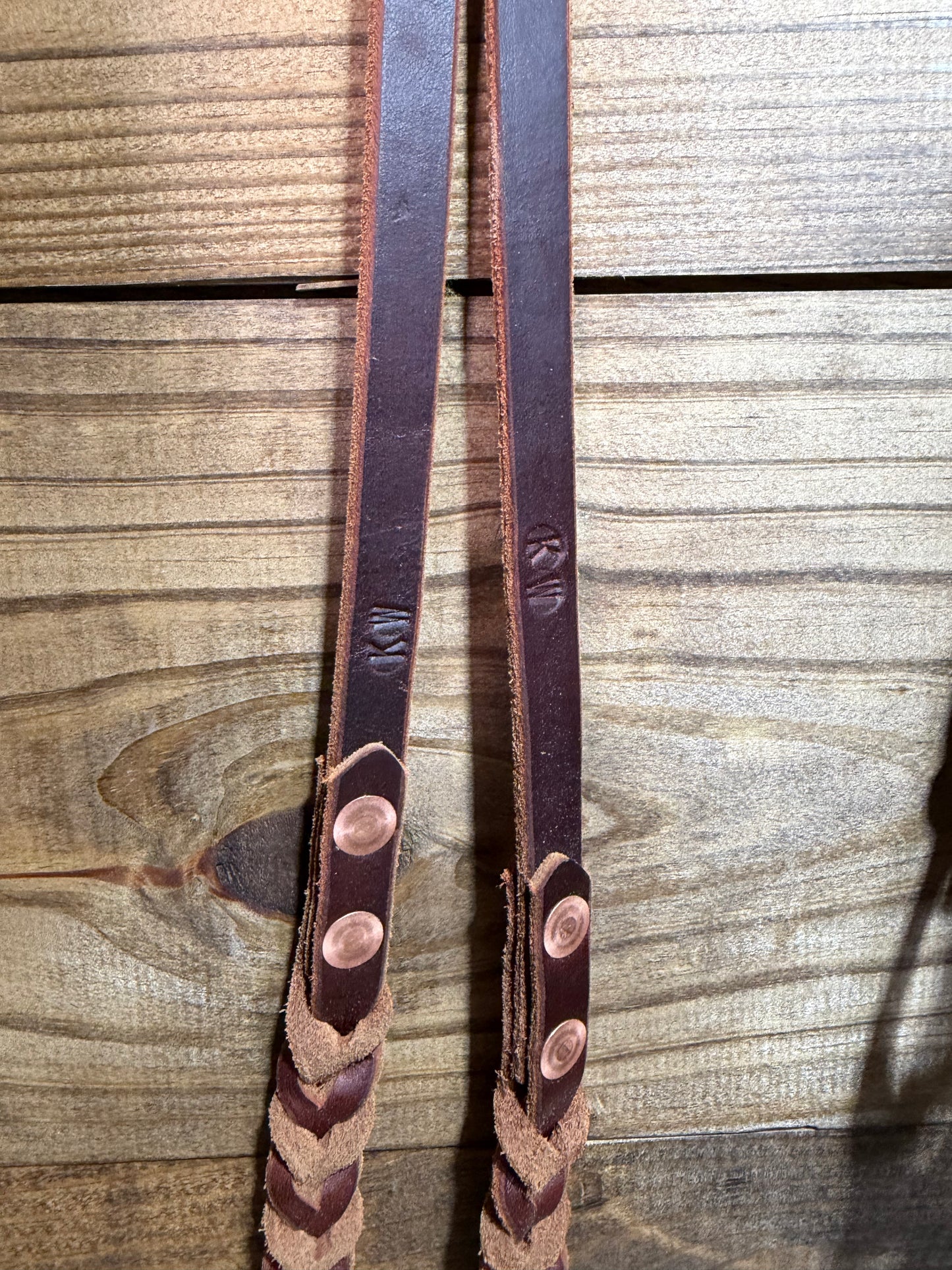 KW Leather Latigo 8ft Split Reins