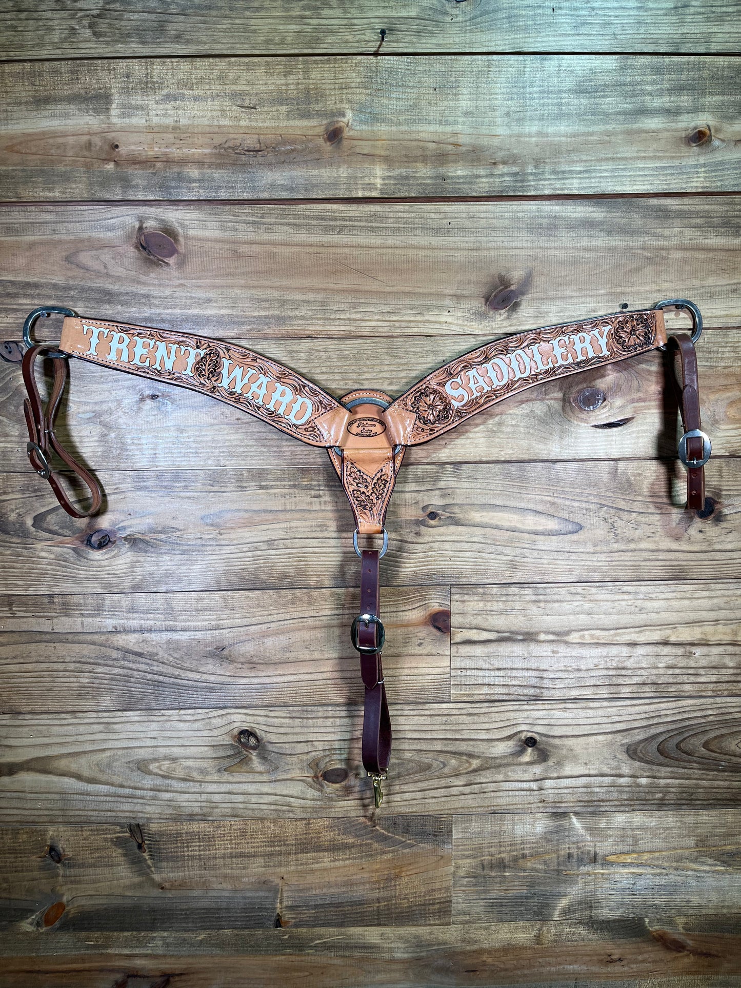 BC44 3 Piece 3" Tooled Trent Ward Breast Collar