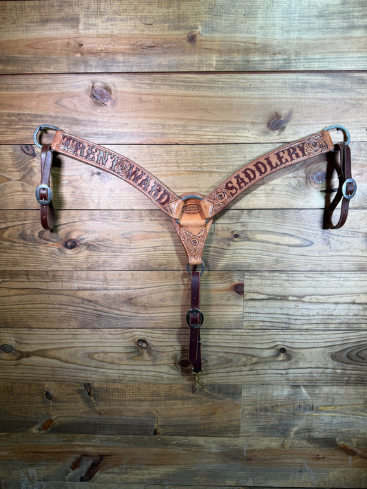 BC58 2" TWS 3 Piece Paisley Tooled Auburn Lettering