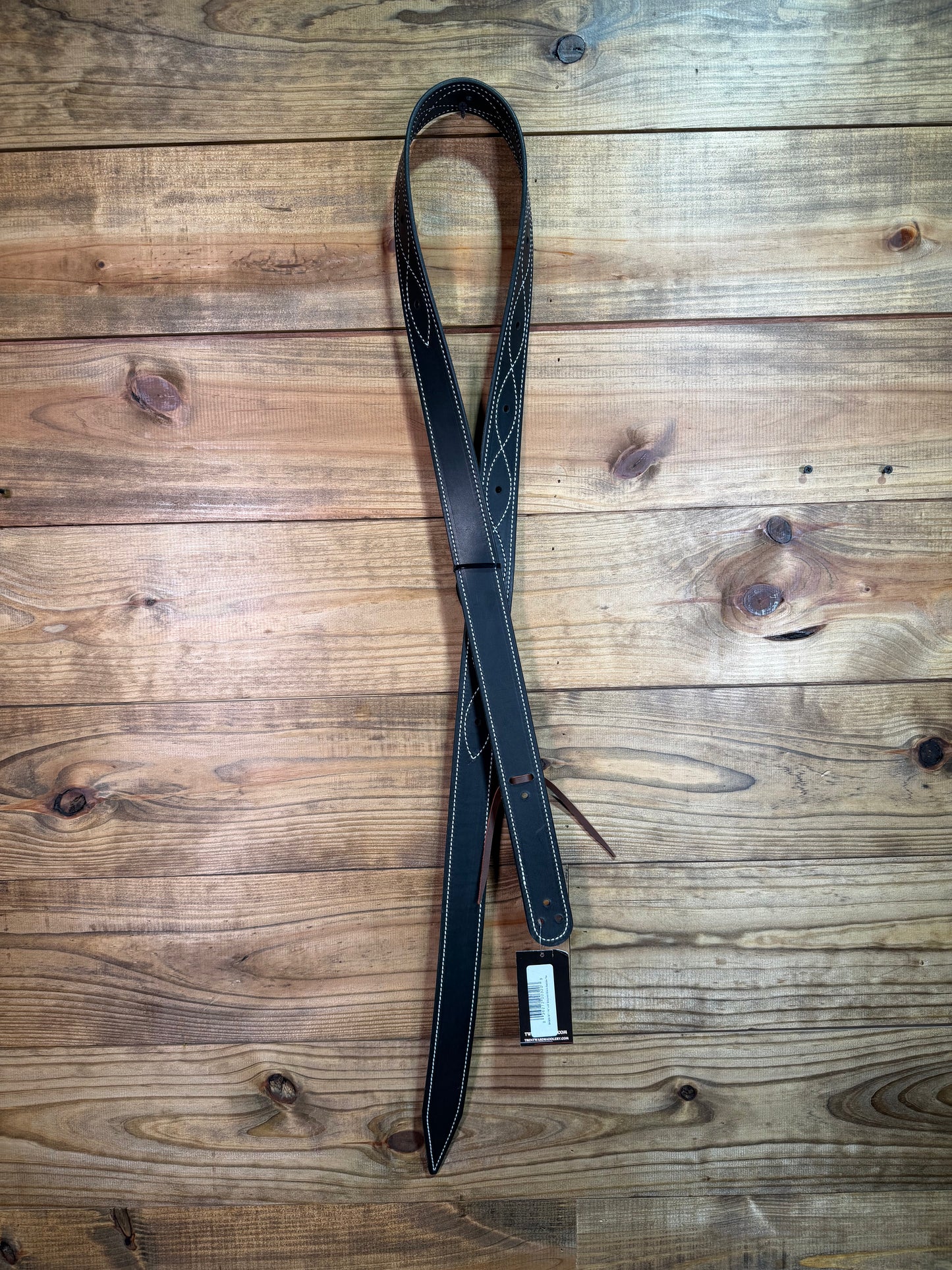 BK905-ST 1 3/4" X 6' Stitched Black Latigos