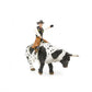 Little Buster's Bucking Bull & Rider Black & White
