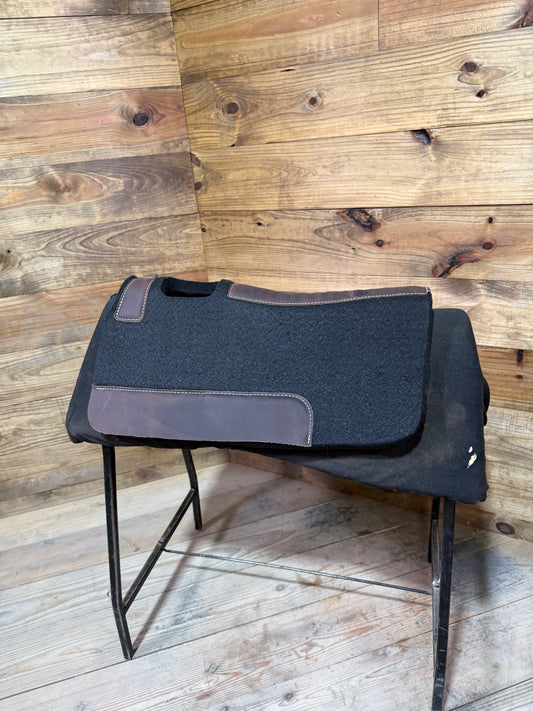 Black Wool Felt Pony Pad