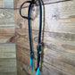 37 Headstall Cheaney Black HS Tie Copper Feather