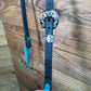 37 Headstall Cheaney Black HS Tie Copper Feather