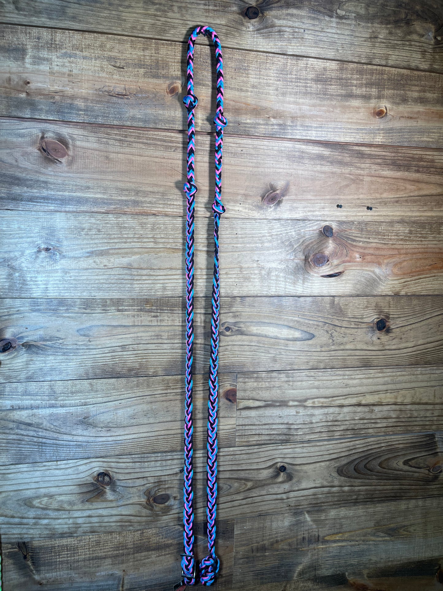 Braided Nylon Barrel Reins w/ Knots