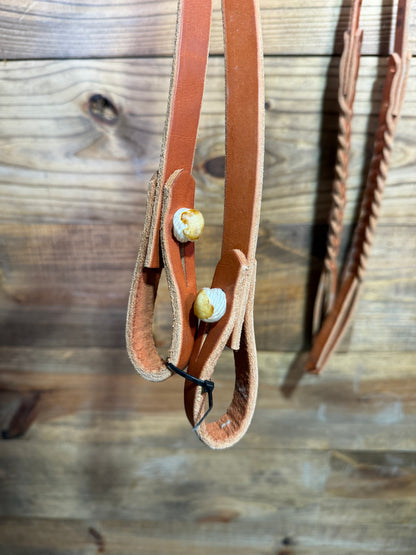 KW Leather 8ft Quick Connect Split Rein