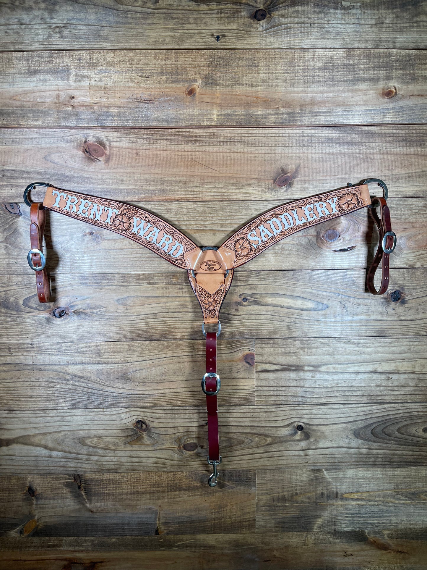 3 Piece 3" Tooled Breast Collars w/ TWS