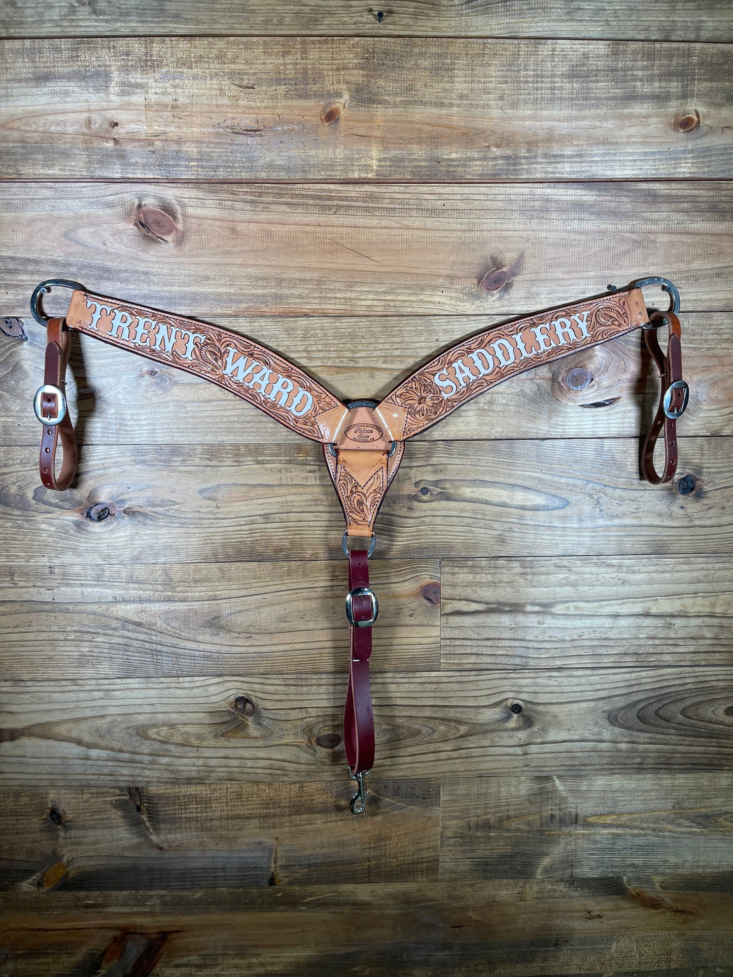 3 Piece 3" Tooled Breast Collars w/ TWS