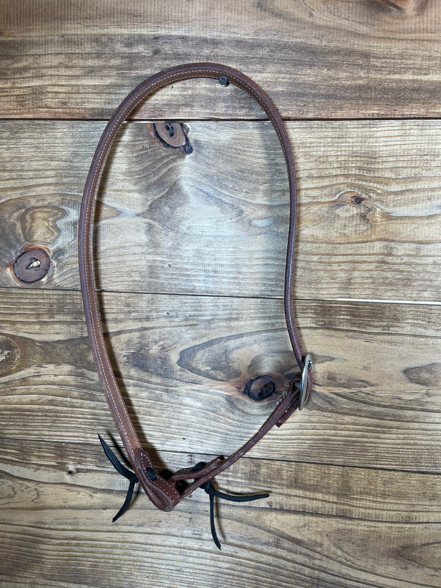 Dark Oil Slit Ear Stitched Headstall