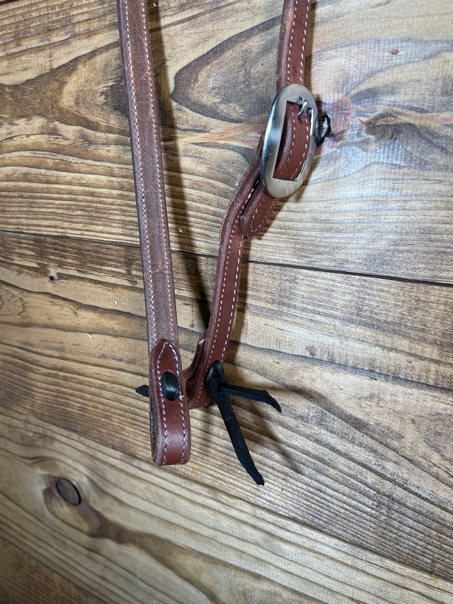 Dark Oil Slide Ear Stitched Headstall