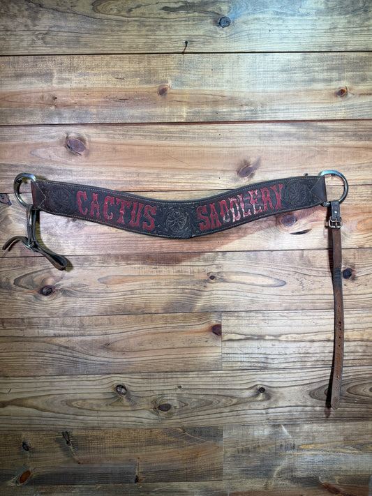 USEDTACK160 Tooled 4" Cactus Saddlery Tripping