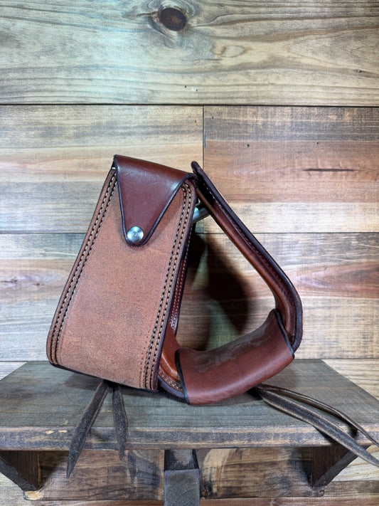 #8 Stirrup Dark Oiled Roughout