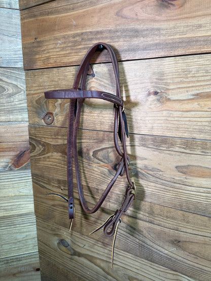 Browband Headstall w/ Brass Buckles