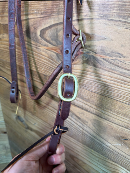 Browband Headstall w/ Brass Buckles