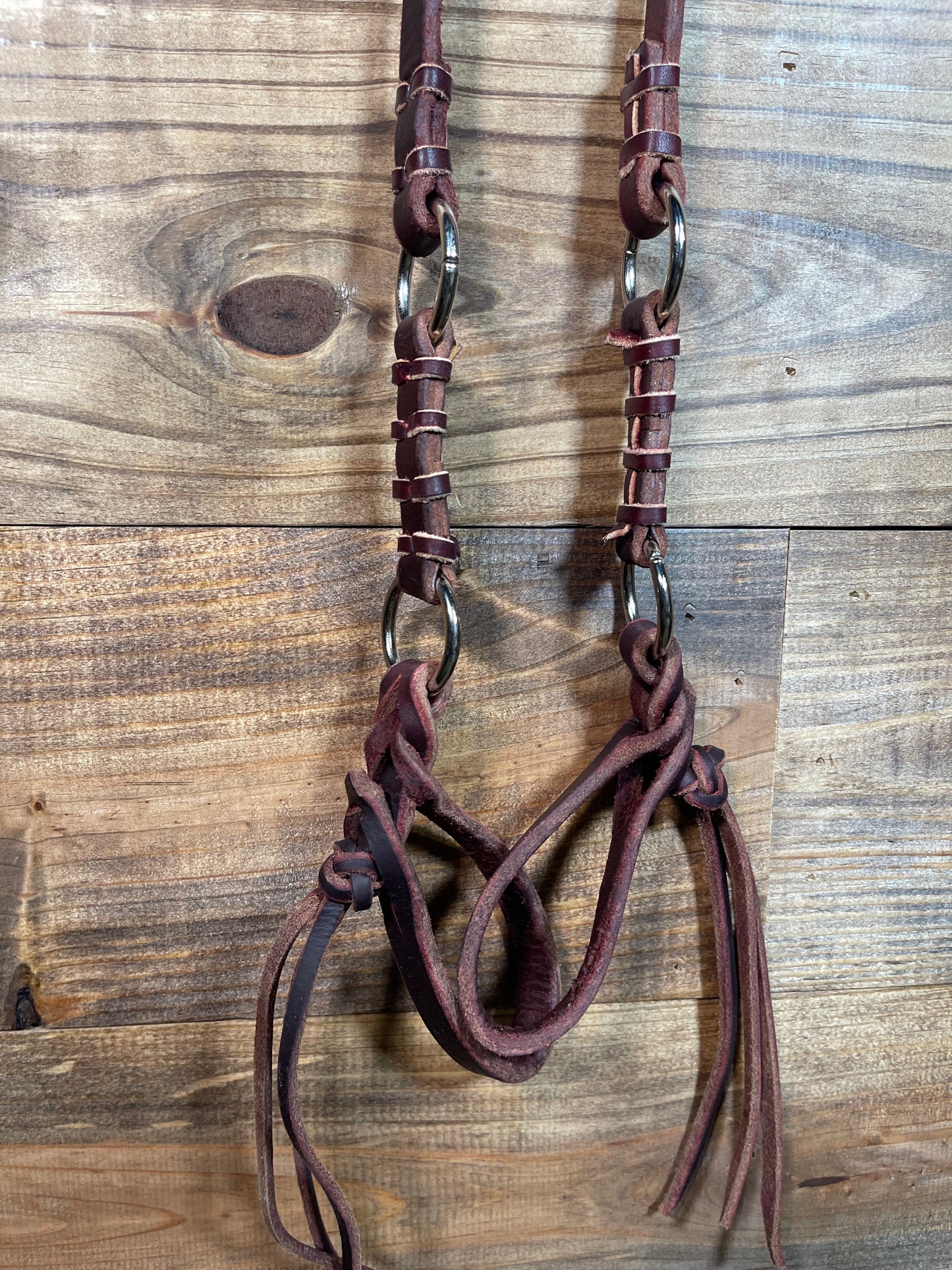 Oiled O-Ring Reins w/ Pineapple Knots