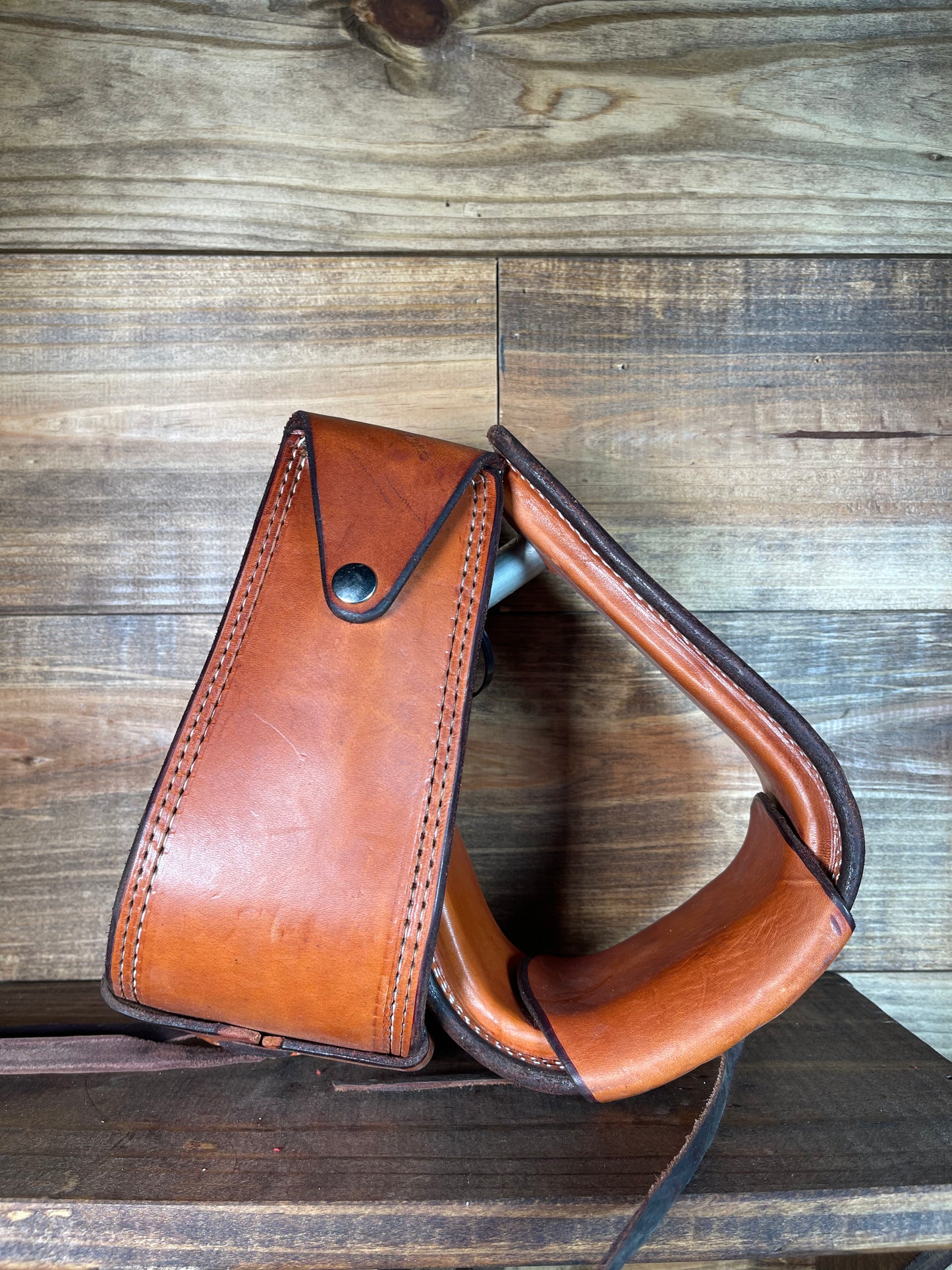 Slick Leather Stirrups