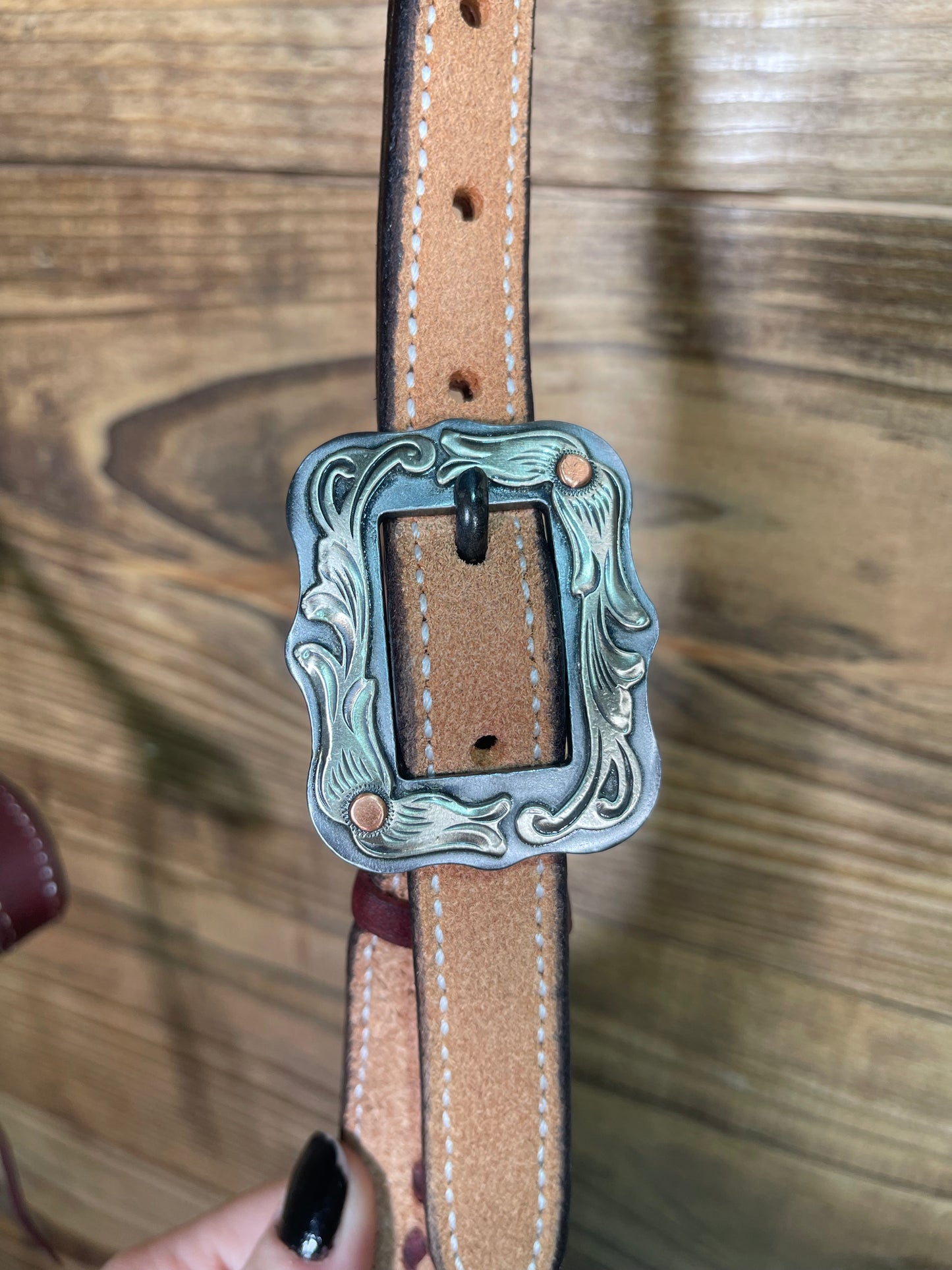 1 1/4" Buckstitch Headstall w/ Custom Buckles