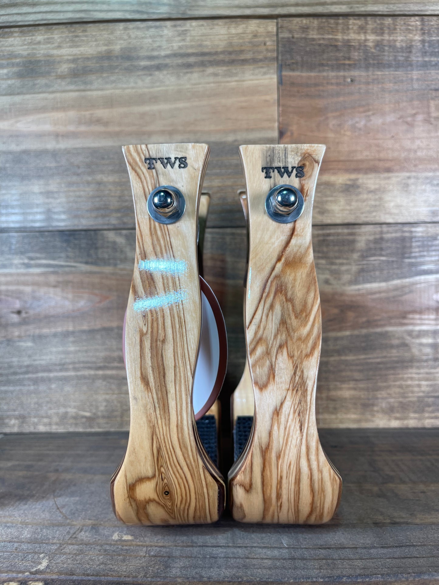 2" Maple Stained Barrel Stirrups