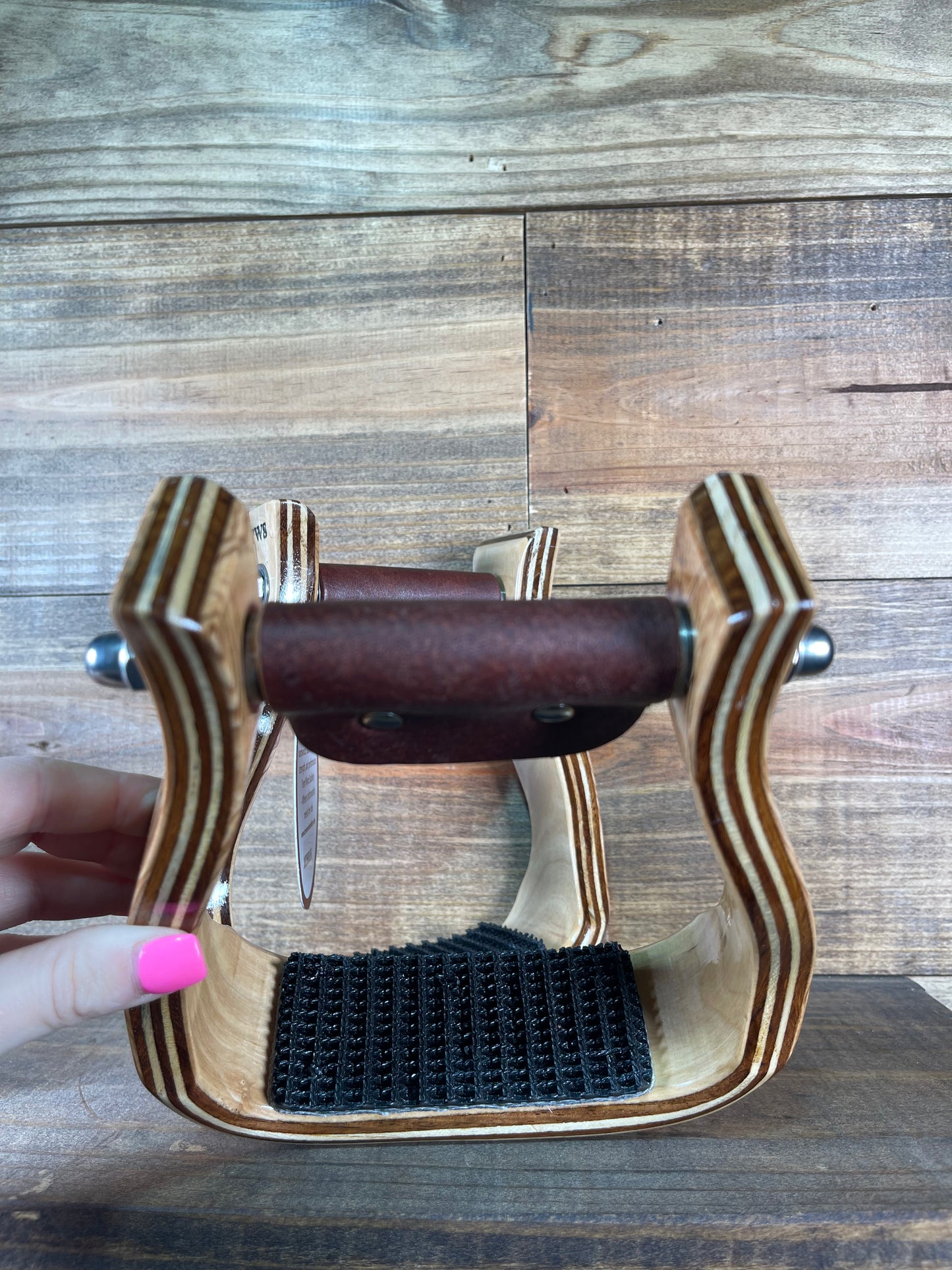 2" Maple Stained Barrel Stirrups