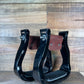 2" Black Stained Barrel Stirrups