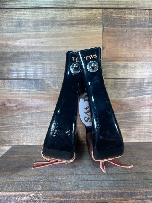 2" Black Stained Stirrups