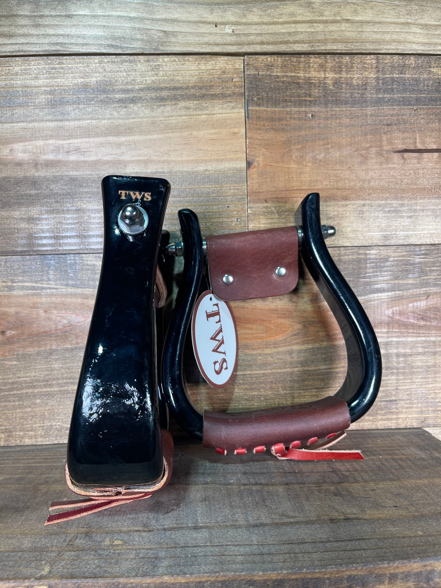 2" Black Stained Stirrups