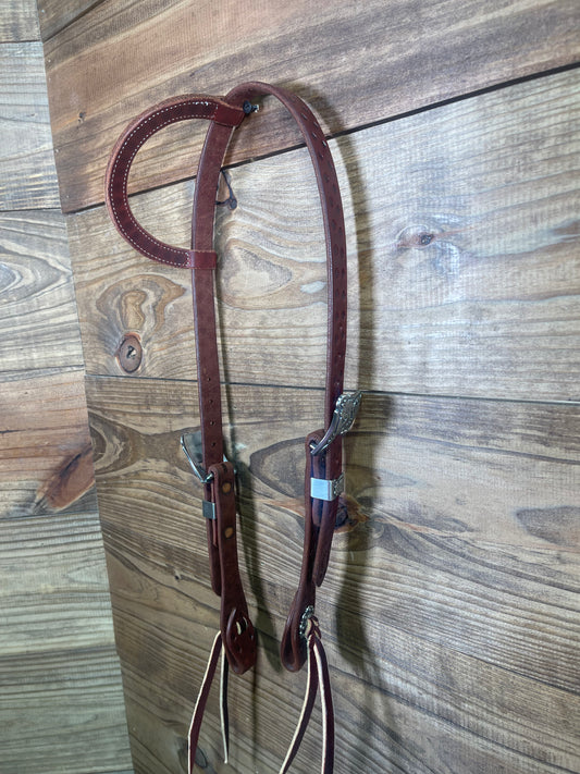 Cheaney Slide Ear Diamond Tooled Headstall