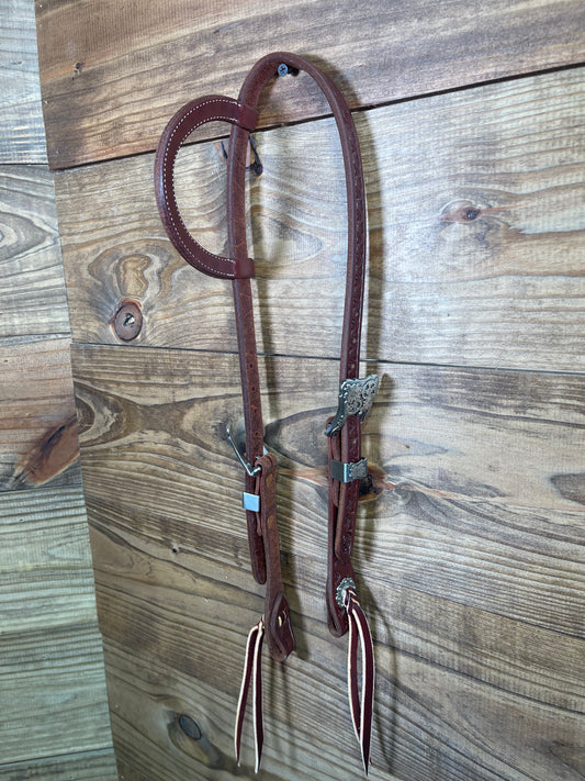 Cheaney One Ear Big Triangle Tooled Headstall