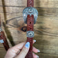 Cheaney Slide Ear Snake Tooled Headstall w/ Round Floral Buckle