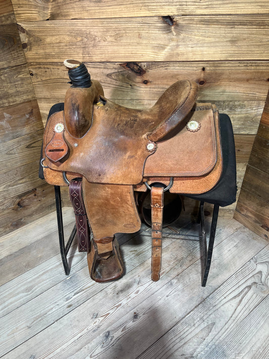 14” E & E Roping Saddle ISUSED2237