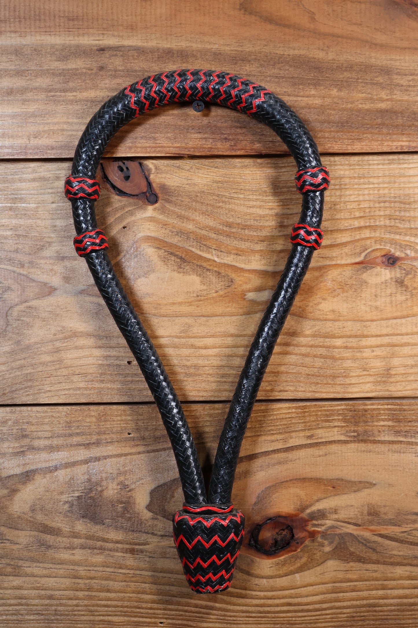 Rawhide Bosal Black w/ Red Lines